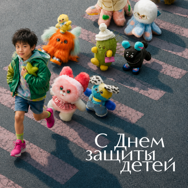Картинка с 1 июня с позитивным детским сюжетом