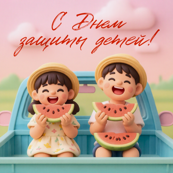 Открытка с 1 июня с пожеланием радости и улыбок: Пусть лето подарит самые тёплые воспоминания!