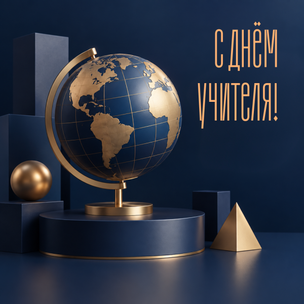 Стильная картинка с Днем учителя мужчине-педагогу: пусть труд приносит гордость и отличные плоды!
