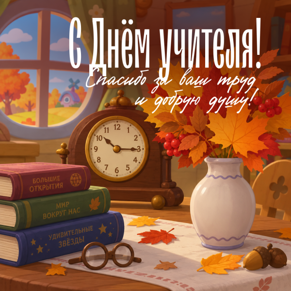 Душевная картинка к Дню учителя: спасибо за поддержку, понимание и важные уроки жизни!